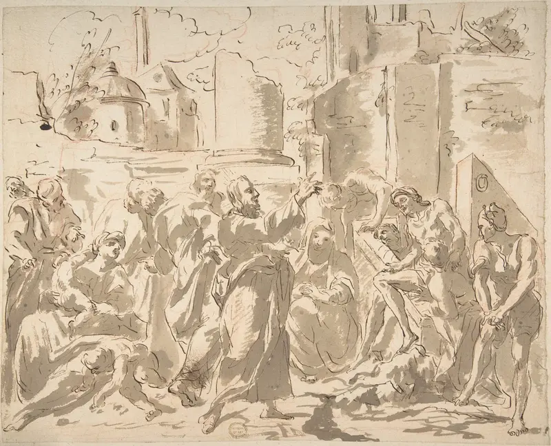 Christ Preaching Wall Art by Anonymous, Italian, Roman-Bolognese, 17th century - High-Resolution Digital Print