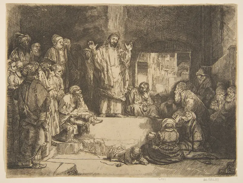 Christ Preaching (La Petite Tombe) (copy) Wall Art by Rembrandt (Rembrandt van Rijn) - High-Resolution Digital Print