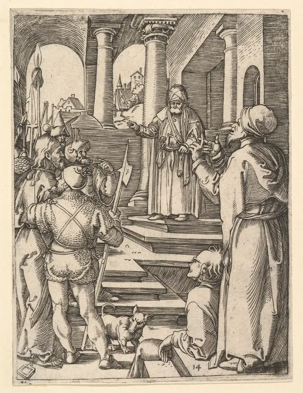 Christ presented to Pilate by henchmen, from "The Passion of Christ", after Dürer