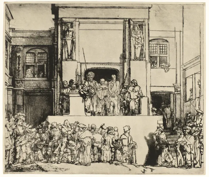Christ Presented to the People (Ecce Homo) Wall Art by Rembrandt van Rijn - High-Resolution Digital Print
