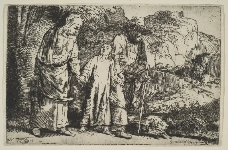 Christ Returning from the Temple with His Parents Wall Art by Rembrandt (Rembrandt van Rijn) - High-Resolution Digital Print