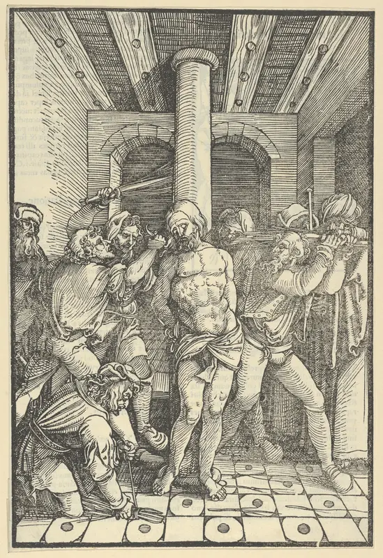 Christ Scourged, from Speculum passionis domini nostri Ihesu Christi Wall Art by Hans Schäufelein - High-Resolution Digital Print