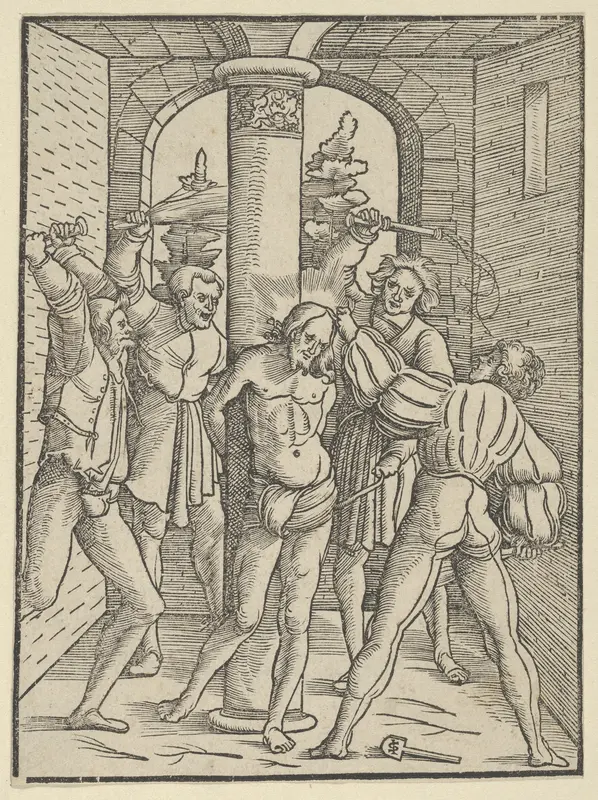 Christ Scourged, from "The Doctrine, Life, and Passion of Jesus Christ" Wall Art by Hans Schäufelein - High-Resolution Digital Print