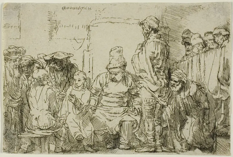 Christ Seated Disputing with the Doctors Wall Art by Rembrandt van Rijn - High-Resolution Digital Print
