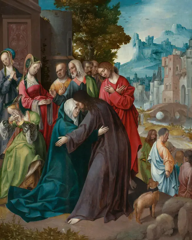 Christ Taking Leave of his Mother Wall Art by Cornelis Engebrechtsz - High-Resolution Digital Print