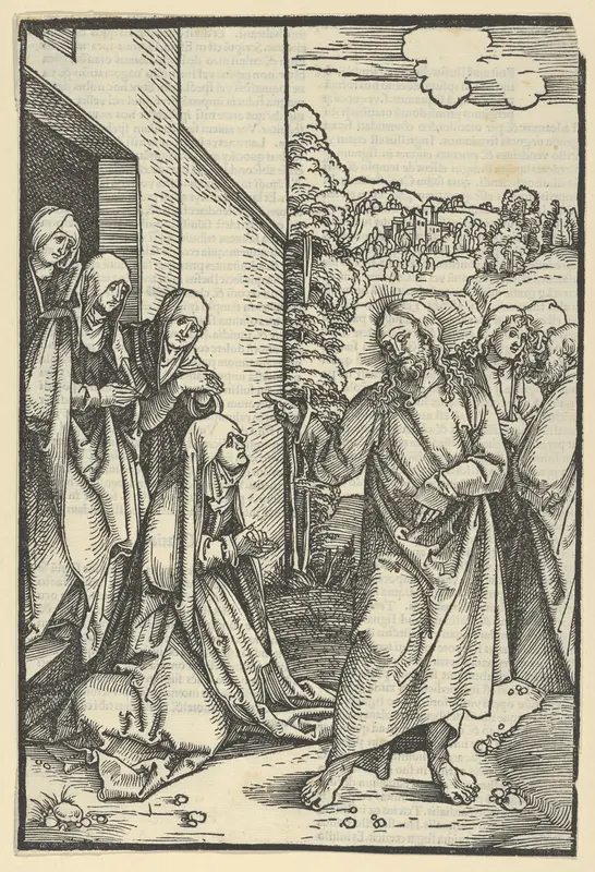 Christ Taking Leave of His Mother, from Speculum passionis domini nostri Ihesu Christi Wall Art by Hans Schäufelein - High-Resolution Digital Print