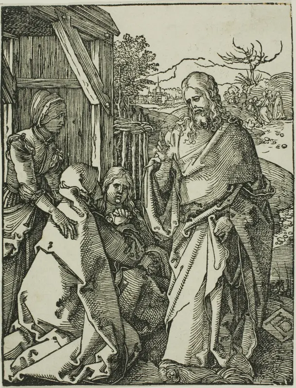 Christ Taking Leave of His Mother, from The Small Woodcut Passion