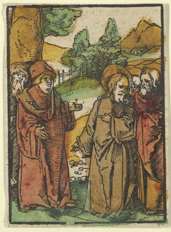 Christ Warning the Disciples of False Prophets, from Das Plenarium Wall Art by Hans Schäufelein - High-Resolution Digital Print