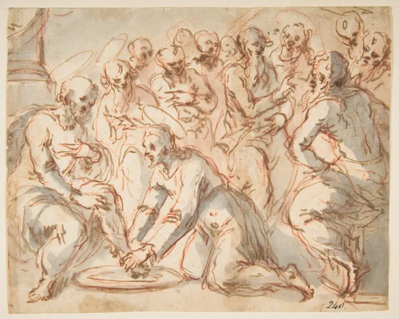 Christ Washing the Disciples' Feet Wall Art by Francesco Vanni - High-Resolution Digital Print