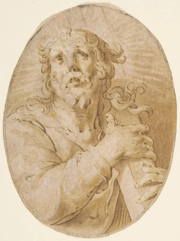 Christ with the Cross Wall Art by Joachim Wtewael - High-Resolution Digital Print