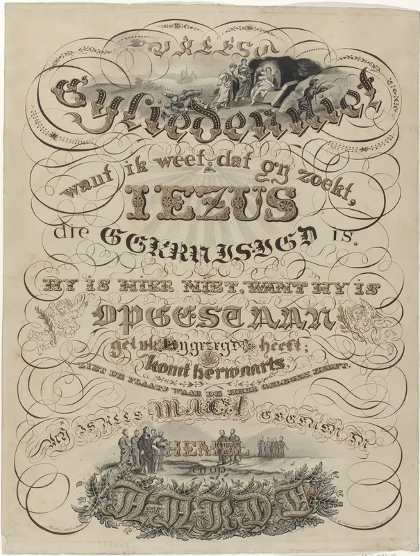 Christelijke Calligrafie Wall Art by Doesborgh - High-Resolution Digital Print