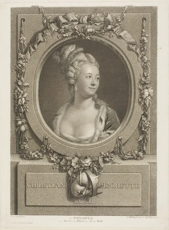 Christiane Henriette Koch Wall Art by Johann Friedrich Bause - High-Resolution Digital Print