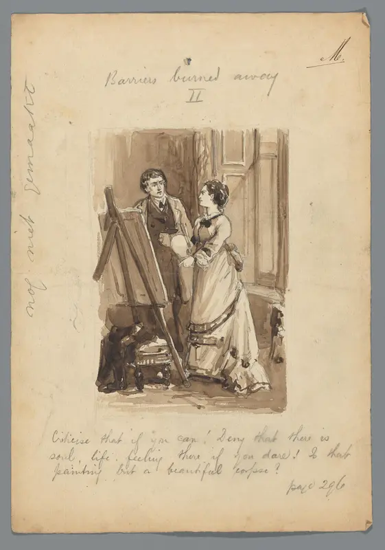 Christine daagt Dennis uit haar schilderwerk te beoordelen Wall Art by Joseph Ludovic Scheidel - High-Resolution Digital Print