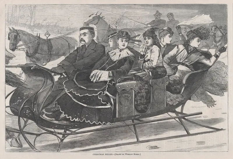Christmas Belles (from "Harper's Weekly," Vol. XIII) Wall Art by Winslow Homer - High-Resolution Digital Print
