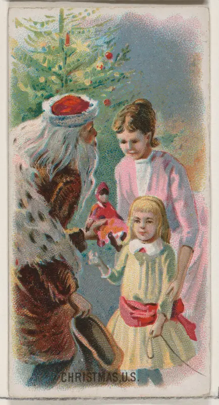 Christmas, United States, from the Holidays series (N80) for Duke brand cigarettes Wall Art by W. Duke, Sons & Co. - High-Resolution Digital Print