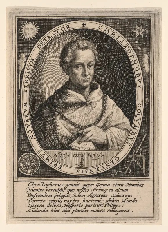 Christopher Columbus Wall Art by Crispijn van de Passe, I - High-Resolution Digital Print