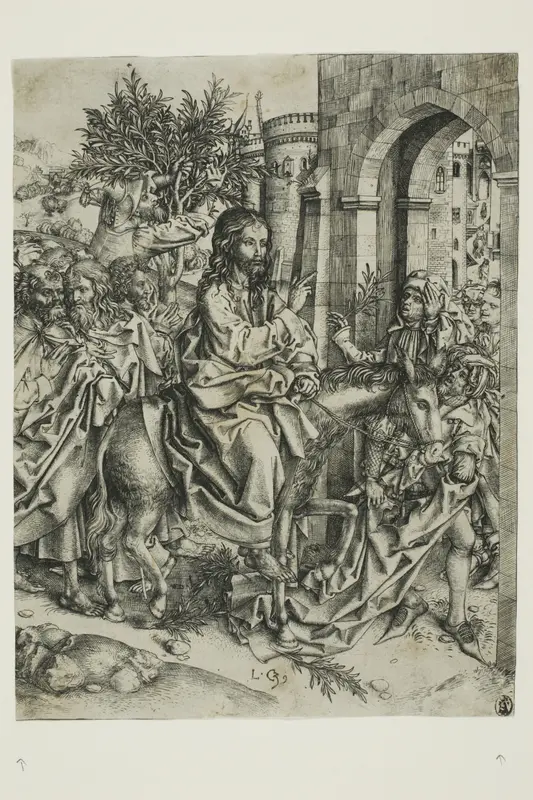 Christ's Entry into Jerusalem Wall Art by Master of the Strache Altar - High-Resolution Digital Print