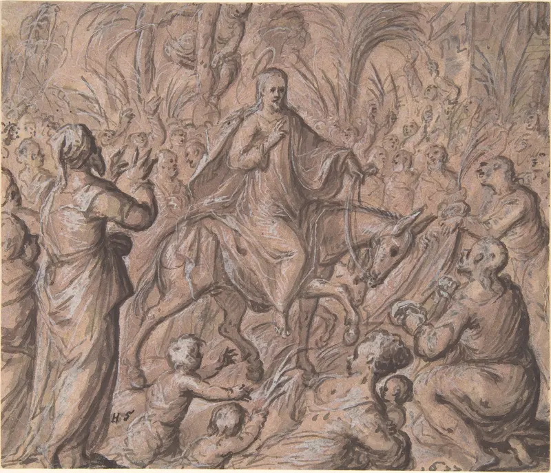 Christ's Entry into Jerusalem Wall Art by Hans Stutte - High-Resolution Digital Print