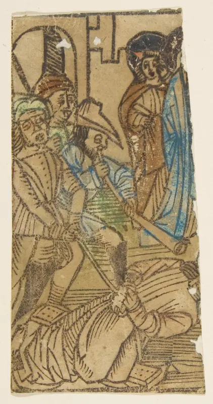 Christ's Fall on the Way to Pilate, one of the "Seven Falls of Christ" Wall Art by Anonymous, German, 15th century - High-Resolution Digital Print