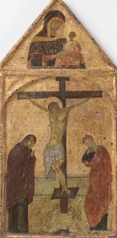 Christus aan het kruis, met Maria en Johannes Wall Art by Unknown - High-Resolution Digital Print