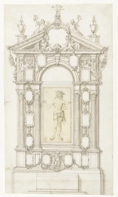 Christus als Man van Smarten Wall Art by Johannes Wierix - High-Resolution Digital Print