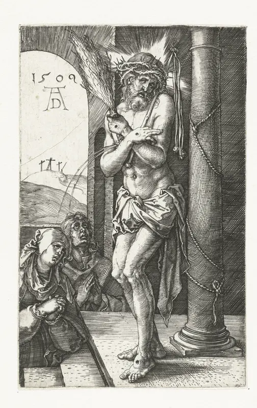 Christus als Man van Smarten bij de zuil Wall Art by Unknown - High-Resolution Digital Print