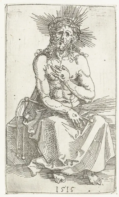 Christus als Man van Smarten, zittend Wall Art by Albrecht Dürer - High-Resolution Digital Print