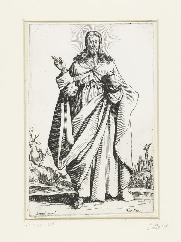Christus als Salvator Mundi Wall Art by Jacques Callot - High-Resolution Digital Print