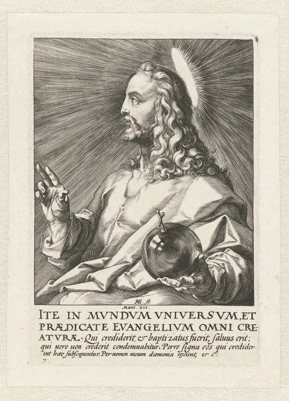 Christus als Salvator Mundi Wall Art by Hendrick Goltzius - High-Resolution Digital Print