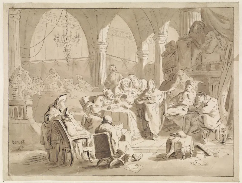 Christus als twaalfjarige in de tempel Wall Art by Cornelis van der Griendt - High-Resolution Digital Print