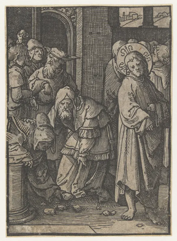 Christus bedreigd met steniging Wall Art by Unknown - High-Resolution Digital Print