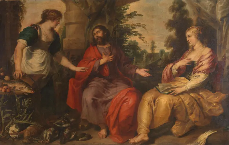 Christus bij Martha en Maria Wall Art by Vincent Malò (I) - High-Resolution Digital Print