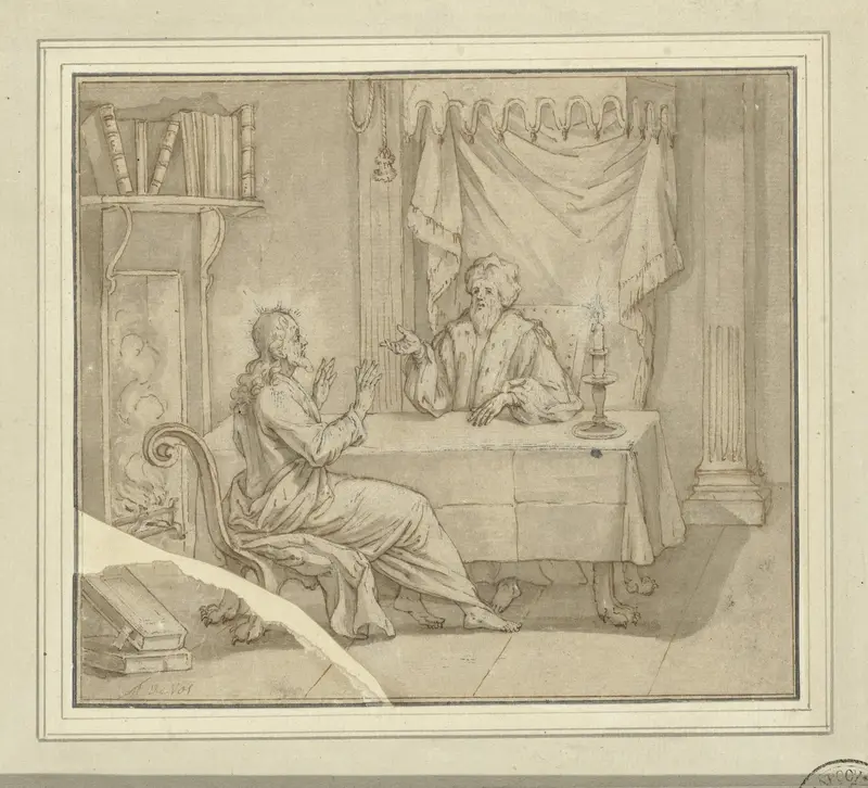 Christus bij Nicodemus Wall Art by Pieter de Jode (II) - High-Resolution Digital Print