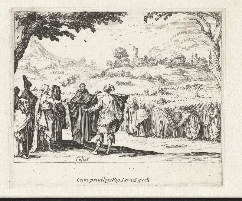 Christus discussieert met farizeeërs over het plukken van aren op sabbat Wall Art by Unknown - High-Resolution Digital Print