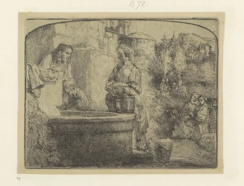Christus en de Samaritaanse vrouw Wall Art by Henry Louis Basan - High-Resolution Digital Print
