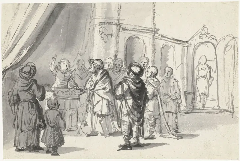Christus en de schriftgeleerden (?) Wall Art by Moses ter Borch - High-Resolution Digital Print