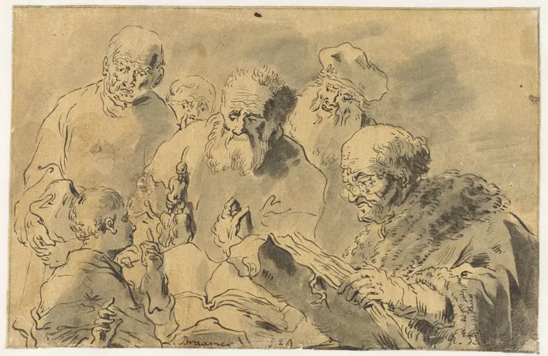 Christus en de schriftgeleerden Wall Art by Leonaert Bramer - High-Resolution Digital Print