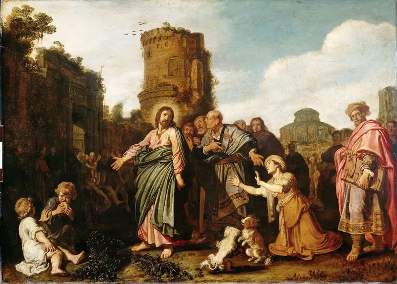 Christus en de vrouw uit Kanaän Wall Art by Unknown - High-Resolution Digital Print