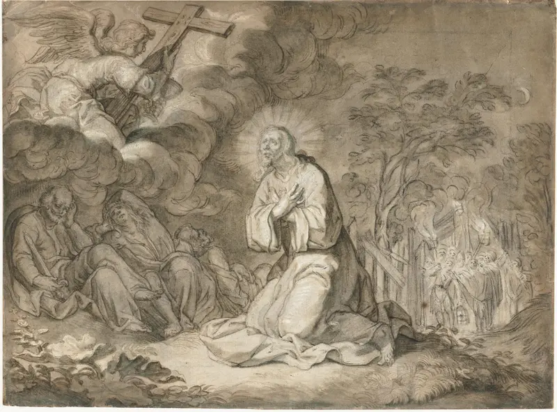 Christus in de Hof van Olijven Wall Art by Pieter de Jode (I) - High-Resolution Digital Print