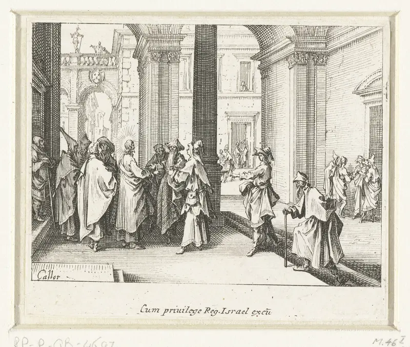 Christus in debat met de farizeeën over de belasting aan de keizer Wall Art by Unknown - High-Resolution Digital Print