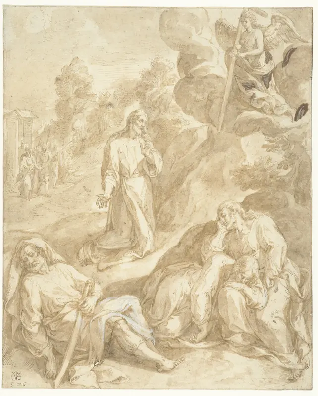 Christus in Gethsemane Wall Art by Chrispijn van den Broeck - High-Resolution Digital Print