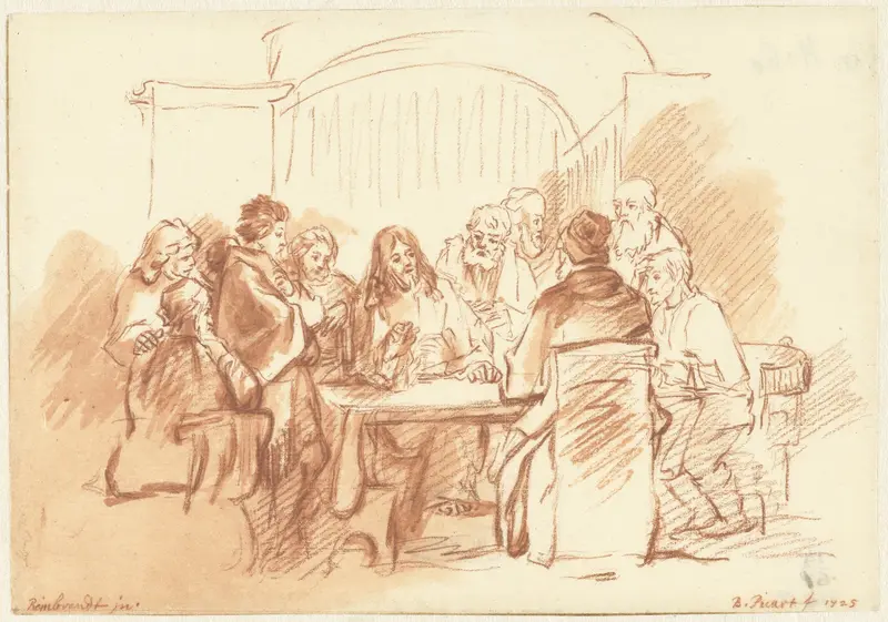 Christus met de discipelen aan tafel Wall Art by Bernard Picart - High-Resolution Digital Print