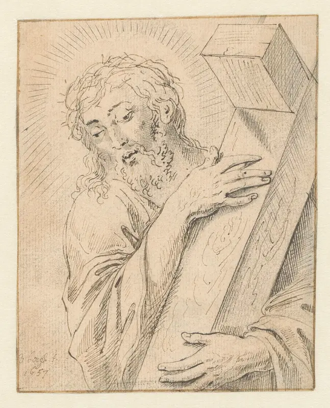 Christus met de doornenkroon en het kruis Wall Art by Matthys van den Bergh - High-Resolution Digital Print
