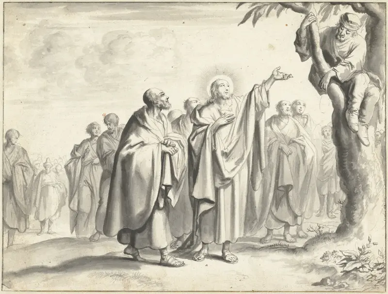 Christus roept Zacheus Wall Art by Unknown - High-Resolution Digital Print