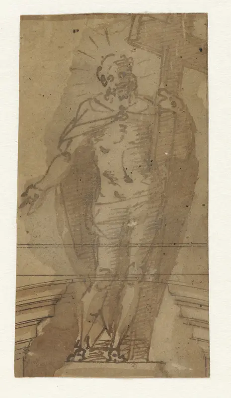 Christus staand met het Kruis Wall Art by Unknown - High-Resolution Digital Print