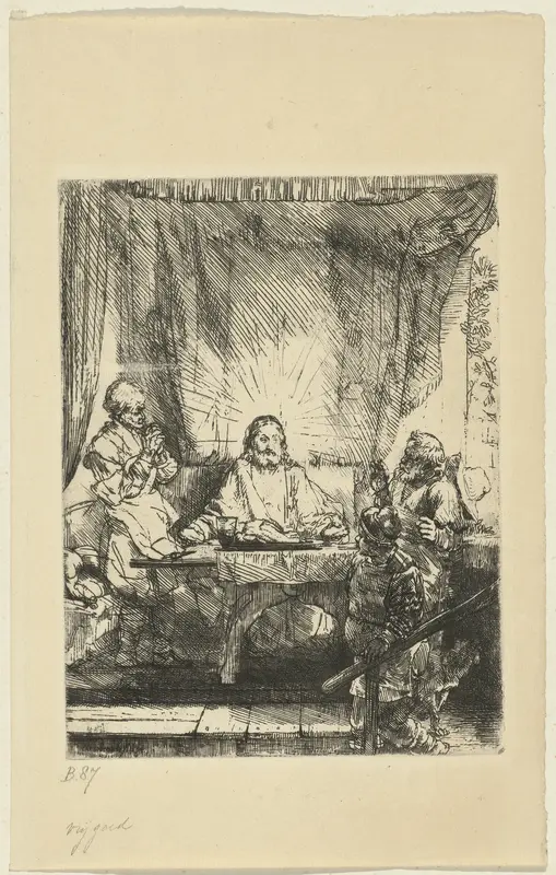 Christus te Emmaus: grote plaat Wall Art by Unknown - High-Resolution Digital Print