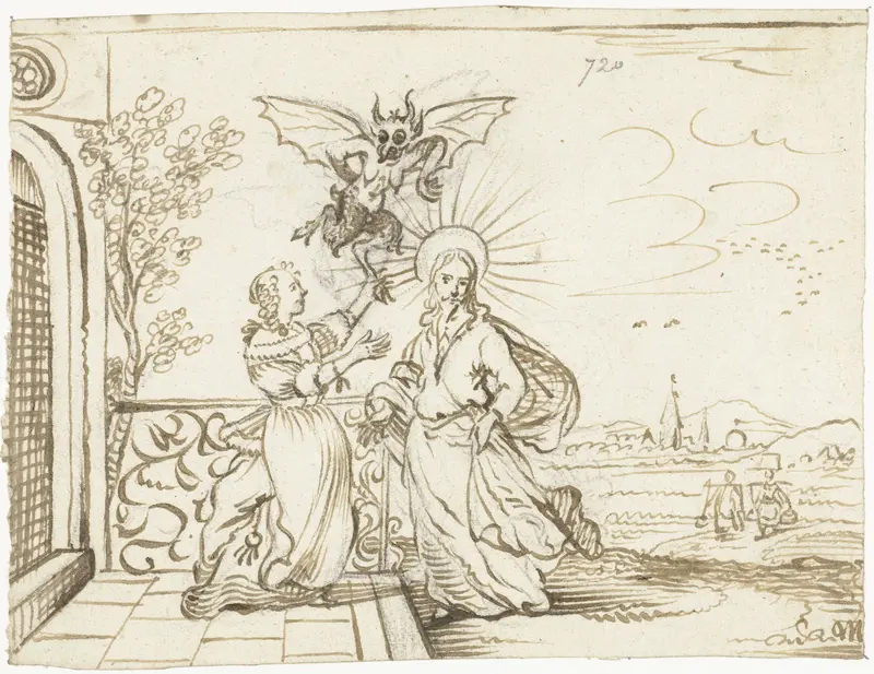 Christus verleid door de Duivel Wall Art by Gesina ter Borch - High-Resolution Digital Print