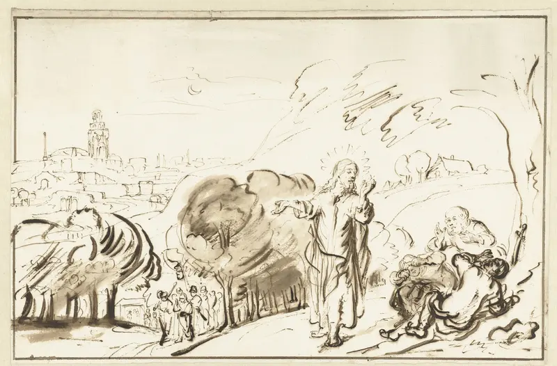 Christus wekt de discipelen op de Olijfberg Wall Art by Nicolaes Maes - High-Resolution Digital Print