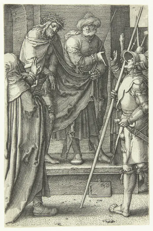 Christus wordt door Pilatus aan het volk getoond (Ecce Homo) Wall Art by Unknown - High-Resolution Digital Print