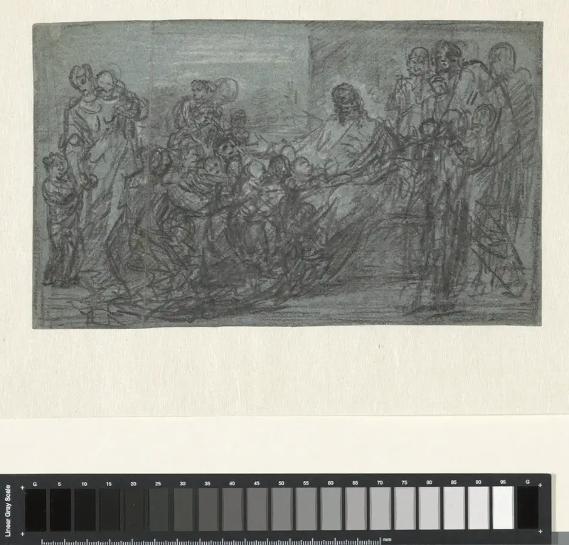 Christus zegent de kinderen Wall Art by Benjamin West - High-Resolution Digital Print